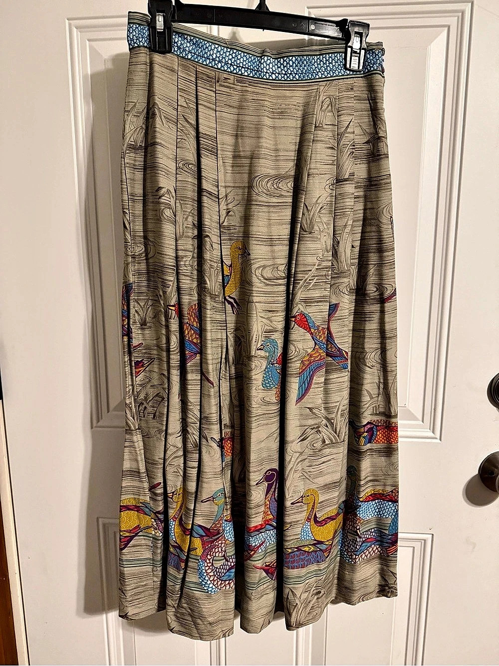 Doncaster Women's Maxi Skirt Gray & Blue Size 8